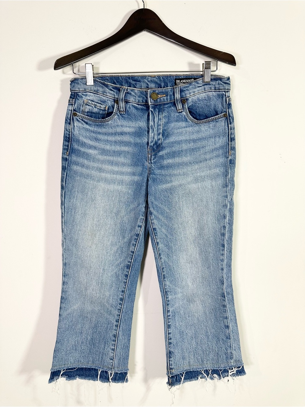Blank NYC The Varick Kick Flare Mid Rise Cropped Jeans